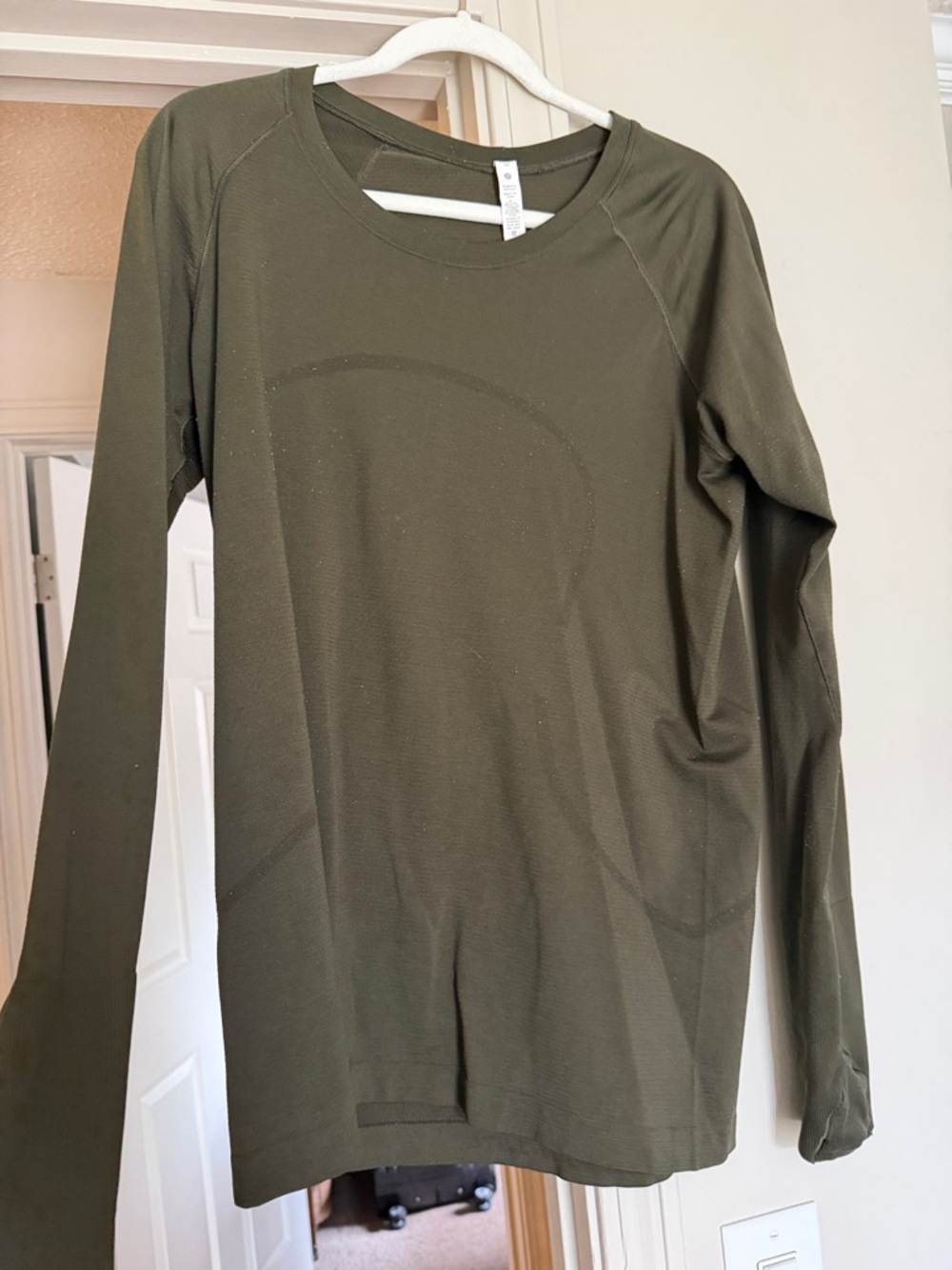 lululemon athletica Olive Green Long Sleeve Tee